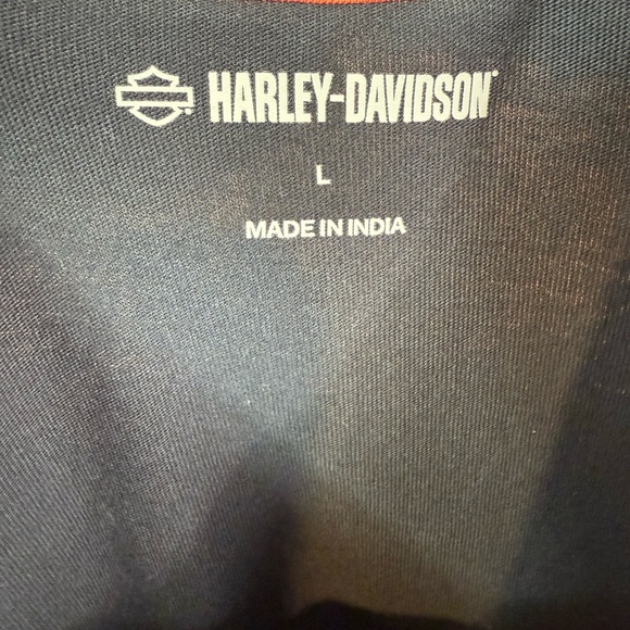 Harley-Davidson Black Tee with Orange Highlights - Picture 3 of 3